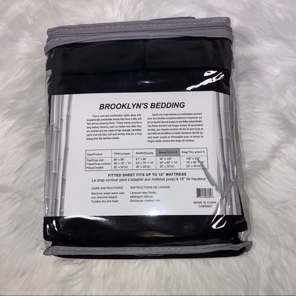 ✨FINAL STOCK✨Queen 6pc Black Bedsheets - Picture 4 of 5